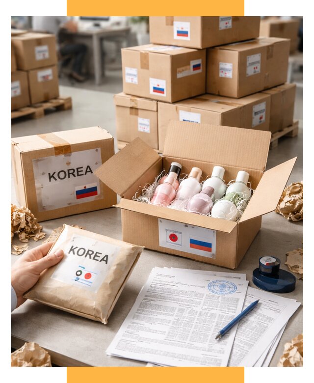 Доставка косметики из Кореи от 8678 р. под ключ | СетСервис-Кст
