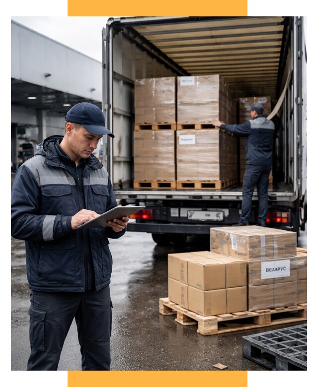 Доставка грузов из Беларуси от 15314 р. логистика СетСервис-Кст