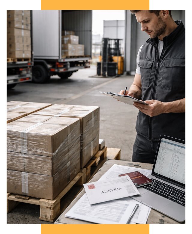 Доставка в Австрию от 66359 р. Логистика и экспорт СетСервис-Кст